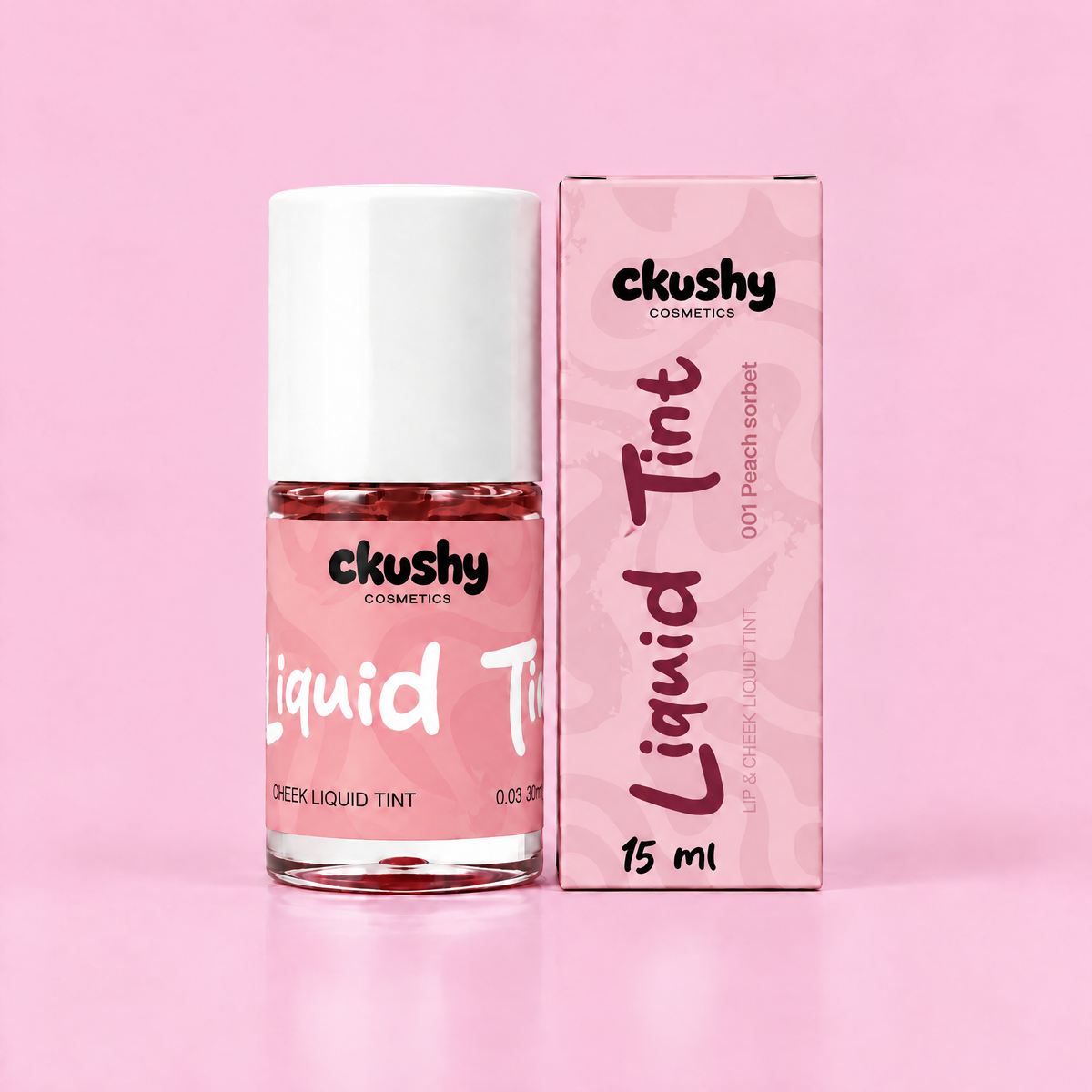 Ckushy Liquid Tint 001 Peach Sorbet with box