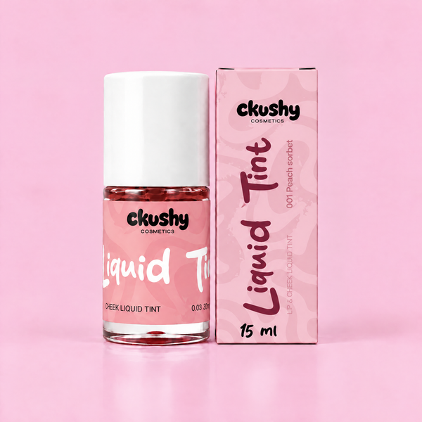 Ckushy Liquid Tint 001 Peach Sorbet with box