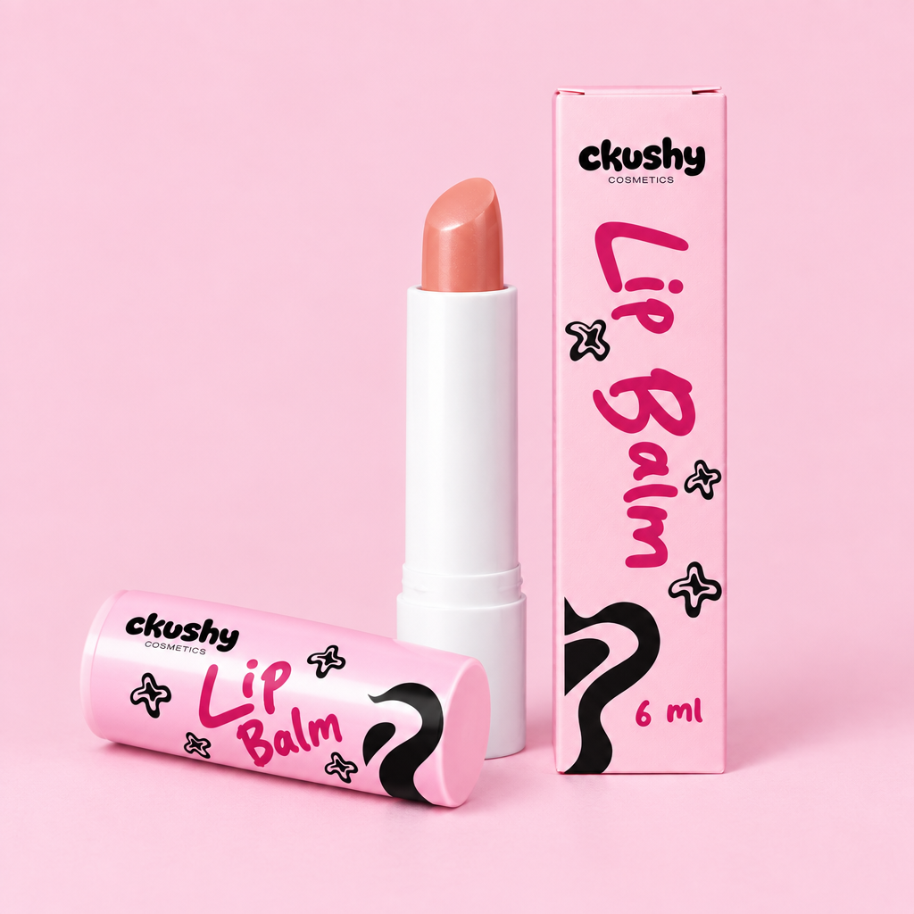 Ckushy Lip Balm Peach Nude with box