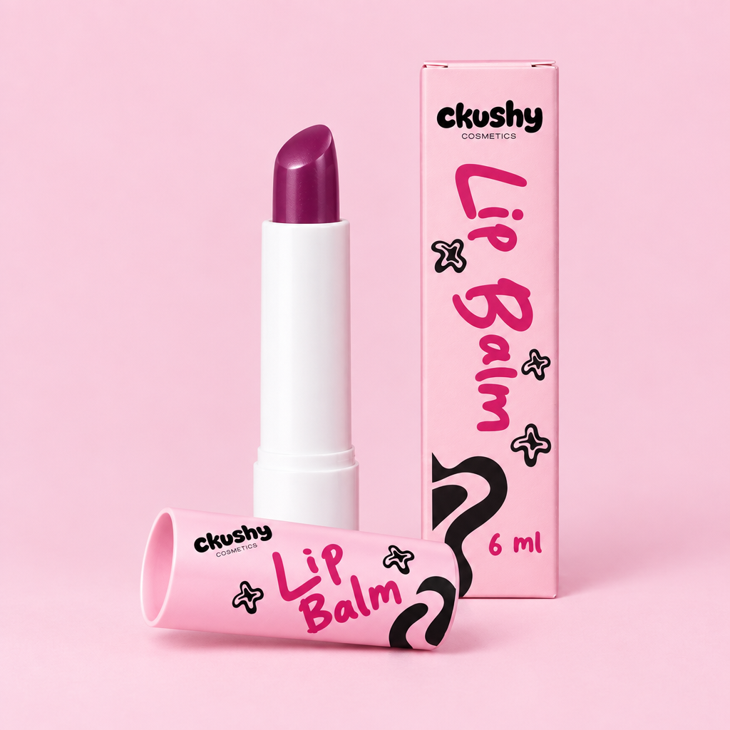 Ckushy Lip Balm Plum Berry with box